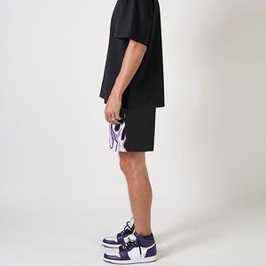 Men's Basketball Shorts Casual Workout Athletic Shorts <b>Mesh</b> Flame Graphic Print Running Short <b>Pants</b> - Product Image 5