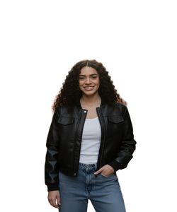 Genuine Ladies <b>Leather</b> Jacket Motorcycle Girls Women's Breathable Plus Size Bikers Bomber <b>Leather</b> Jacket Coat - Product Image 4