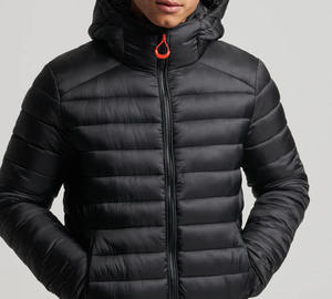 <b>Men's</b> <b>Black</b> Down Puffer Jacket Windproof Casual Winter <b>Coat</b> Zipper Closure Slim Fit Regular Length - Product Image 4