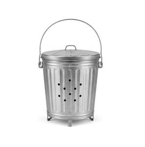 Contenedor de Compostaje para Exteriores de Acero Galvanizado de 7.5 Galones con Tapa - Product Image 1
