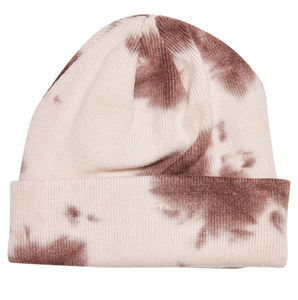 Bonnet en tricot tie-dye personnalisé avec logo brodé, bonnet chaud en laine à rayures, bonnet doux pour l'hiver - Product Image 3
