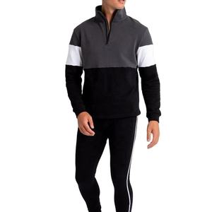 Sweat-shirts pour hommes en tissu polyester-coton de haute qualité, manches longues, col montant, demi-zip, coupe classique, unisexe. - Product Image 2