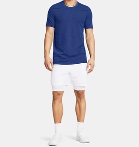 <b>Men</b> Solid <b>White</b> Quick Dry Sport Nogi MMA <b>Shorts</b> Canvas Front Logo with Pockets Elastic Waist Mid Length 100% Polyester - Product Image 3