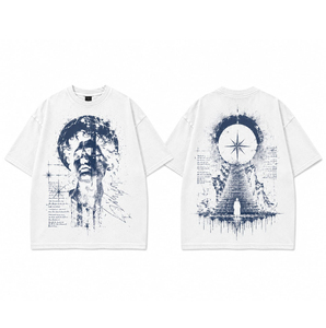 <b>Men</b> Oversized Acid Washed <b>Red</b> Short Sleeve T-<b>Shirt</b> 100% Cotton Knitted Breathable Front O-Neck - Product Image 2