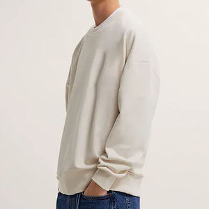 Sweat-shirt d'hiver personnalisé à col rond 100% coton, doublure polaire surdimensionnée, respirant, streetwear, sweat-shirt de luxe - Product Image 2