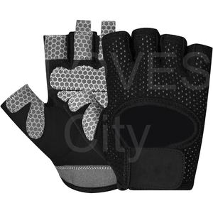 Gants de cyclisme pour femmes, demi-doigts, en polyester respirant, légers, absorbant les chocs, avec rembourrage en gel antidérapant, élégants et résistants - Product Image 1