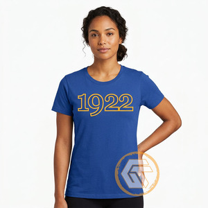 Vente en gros GREEK TREASURES Sigma Gamma Rho Sororité féminine T-shirt d'été décontracté écologique respirant à séchage rapide anti-plis avec logo - Product Image 4