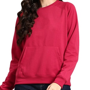 Customized High Quality Eco-Friendly Breathable <b>Womens</b> Custom <b>Black</b> Color Sweat Shirts Regular Fit Crew Neck Sweatshirts - Product Image 6
