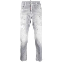 Jean en denim coupe droite taille mi-haute vintage 100 % coton pour homme, style européen, décontracté, extensible, pour le printemps et l'automne