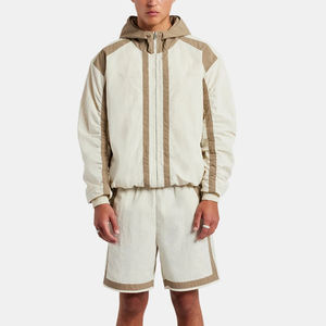 Conjunto Corto de Chaqueta Cortavientos Reflectante para Hombre de Alta Calidad, Ropa Deportiva de Marca Privada, Transpirable y Cómoda - Product Image 4