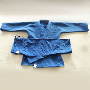 Kimono de Jiu-Jitsu Personnalisé en Gros Unisexe, Uniforme Bleu de Judo Brésilien avec Logo Avant, Durable, 100% Coton, Style Arts Martiaux - Product Image 2