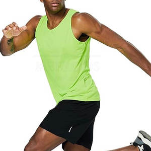 Custom Logo Men <b>Running</b> <b>Singlet</b> Quick Dry Breathable Sleeveless Gym Tank Top Lightweight Sportswear Athletic Fitness - Product Image 4