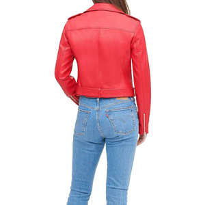 Veste d'hiver en cuir d'agneau noir véritable sur mesure, coupe ajustée, veste pour femmes - Product Image 2