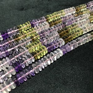 Cuentas de Piedra Rondelle Sueltas 100% Naturales, Certificadas por IGI, de 5mm-9mm, Grado AA, Semipreciosas, Multicolor, Fire Vivaaz Gems Jaipur - Product Image 1