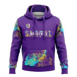 เสื้อฮู้ดผู้ชายแบบมีฮู้ดสำหรับฤดูหนาวใหม่ ผ้าฟลีซ ปักลายดิจิทัล ผสมโพลีเอสเตอร์/คอตตอน กันน้ำ - Product Image 1