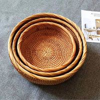 Handgeweven moderne bamboe eco-vriendelijke luxe opvouwbare picknickmand Vietnam multifunctionele opbergbak voor brood, fruit, snacks en eten