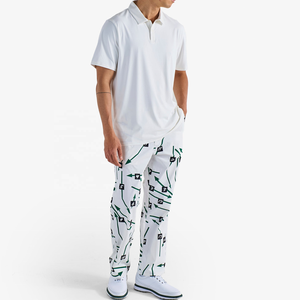 Camiseta de Golf de Manga Corta para Hombre, Personalizada con Logotipo Bordado, Transpirable, Tejida, 100% Poliéster, Alta Calidad, Precio Bajo - Product Image 2
