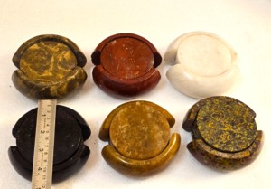 Sous-verres circulaires en AGATE JAUNE naturelle, lot de six, tranches de pierres précieuses polies, imperméables, décoration d'intérieur, AMAYRA CRYSTALS EXPORTS - Product Image 6