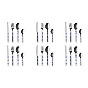 Set di Posate Excelsa 24 Pezzi in Acciaio Oceanico Multicolore con Design a Pesce - Product Image 6