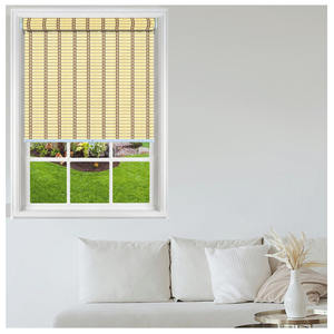 Persiana Enrollable de Bambú Inalámbrica Integrada con Diseño Natural Liso y Patrón Horizontal que Filtra la Luz para Interiores Ecológicos - Product Image 1