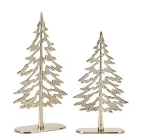 Modern <b>Christmas</b> <b>Tree</b> Tabletop Sculpture Decorative Metal Accent for Interior Styling - Product Image 6