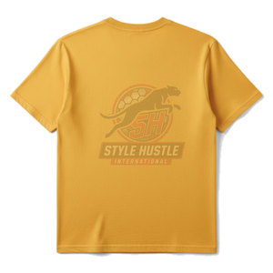T-shirt brodé 100 % coton respirant à séchage rapide, impression personnalisée du logo, haute qualité, coupe ample pour homme - Product Image 2