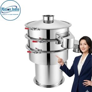 Máquina Cribadora Vibratoria Digital Automática Industrial de Acero Inoxidable con Control PLC 200kg/h |   Papel para Separación de Polvo y Gránulos en Alimentos - Product Image 2