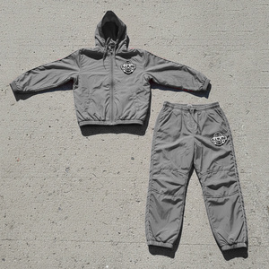 Custom Windbreaker Outfits Nylon Tracksuit Sport <b>Jacket</b> Hoodies Track Zip up Windbreaker Baggy Pants Sets Tracksuits for Men - Product Image 2