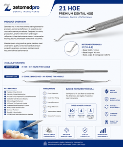 Zetomed Pro เครื่องมือจอบทันตกรรมแบบพรีเมี่ยม - Product Image 3