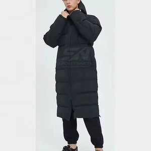 Manteau long matelassé chaud et confortable avec des coutures durables et un look élégant pour un confort par temps froid - Product Image 5