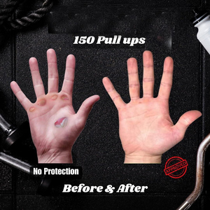 Poignées de musculation en PU antidérapantes avec sangle de poignet réglable, gants unisexes à doigts complets pour tractions, haltérophilie et entraînement fonctionnel - Product Image 4