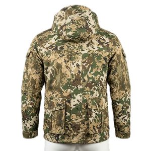 Veste de chasse tactique professionnelle pour hommes, camouflage numérique, veste d'extérieur à capuche, poches, veste softshell thermique - Product Image 5