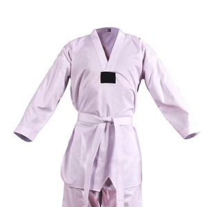Dobok de Taekwondo de tela acanalada para combate profesional, uniforme de artes marciales, traje de entrenamiento de karate con logo personalizado - Product Image 3