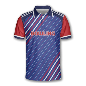 Wholesale Men's Adult <b>Bowling</b> for <b>Shirt</b> Performance Fabric Custom Heat-Transfer Printed Short Moisture-Wicking Breathable UPF - Product Image 2