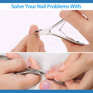 Luxury <b>Pink</b> Stainless Steel Cuticle Nipper Wide Jaw Opening Sharp Manicure Cutter Waterproof Dead Skin Trimmer Professional - Product Image 2