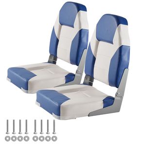 Sedia Pieghevole per Barca in Alluminio con Schienale Alto da 21,85 Pollici, Imbottitura in Spugna Rinforzata e Cerniera - Product Image 1