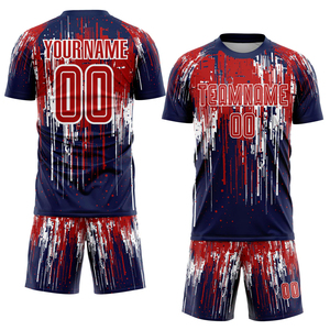 เสื้อฟุตบอลทีมชายคอกลมแบบซับลิเมชั่นแท้ 100% สำหรับใส่เล่นฟุตบอล คุณภาพสูง สีสันสดใส ระบายอากาศได้ดี - Product Image 1