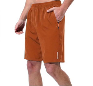 Shorts de sport pour hommes à séchage rapide, respirants, en polyester et élasthanne, décontractés, taille mi-haute, avec poches latérales et cordon de serrage, couleur unie – Grande Vente - Product Image 2