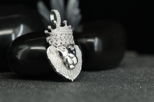 Iced Out Lion Pendant with Crown Moissanite Hip Hop Necklace 925 Silver King of the Jungle Wedding Jewelry Phoenix Enterprises - Product Image 4