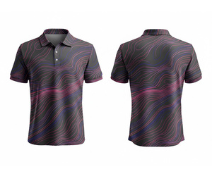 Custom Printed Sublimation Polo Shirt Shield Style Sports Uniform for Men Women Youth Quick-Dry Dry-Fit Active Polo - Product Image 6