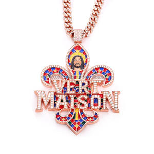 Premium Lab Grown Diamond Custom <b>Name</b> Pendant Sparkling <b>Letter</b> Design Multicolor Details Luxury Statement Hip Hop Jewelry - Product Image 4