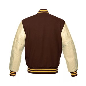 Veste universitaire formelle décontractée pour hommes, haute qualité, grandes tailles, logo personnalisé, veste épaisse avec manches en cuir – Vente en gros - Product Image 2