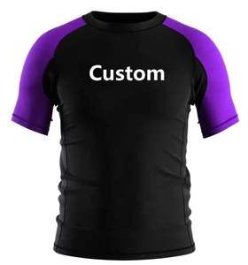 เสื้อรัดกล้ามเนื้อแขนสั้นสำหรับผู้ใหญ่และเยาวชน OEM MMA Rashguard Jiu Jitsu Kimono สำหรับการต่อสู้ - Product Image 6