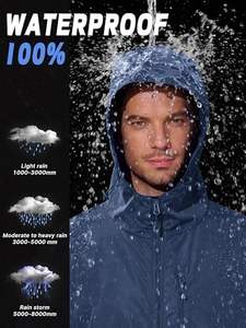 Veste coupe-vent unisexe, durable, imperméable et coupe-vent, vêtement d'extérieur léger pour les sports de plein air et les voyages - Product Image 4