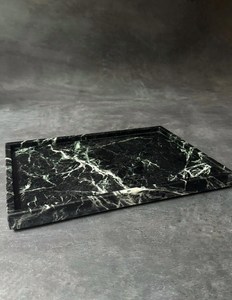 ถาดเสิร์ฟหินอ่อนลายม้าลายสีดำทรงสี่เหลี่ยม ดีไซน์ทันสมัย ตกแต่งบ้านหรูหรา - Product Image 3