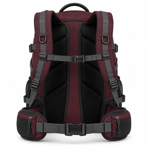 Sac à dos de randonnée REVIBE 30-40L en nylon léger, sac de sport d'extérieur rectangulaire à coque souple avec fermeture éclair, unisexe - Product Image 3