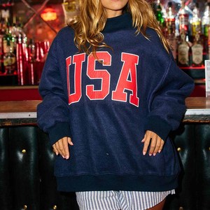 USA Custom <b>Mock</b> <b>Neck</b> Crew <b>Neck</b> Cotton Fleece Sweatshirt Chenille Letter Embroidery Tackle Twill Unisex Greek Apparel - Product Image 3