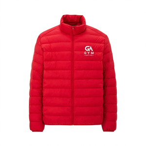 GYM Active Men's High Quality Breathable <b>Waterproof</b> Windproof Cold Winter <b>Parka</b> Sportswear Custom Outdoor Red Puffer <b>Jacket</b> - Product Image 1