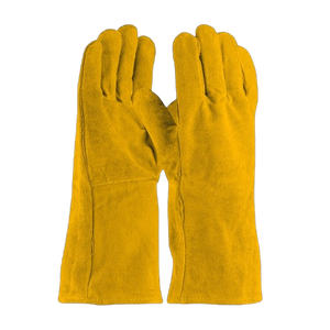 High Quality Cowhide Split Leather Palm Welder Gloves Heavy Duty Leather Industrial Spark <b>Fire</b> Retardant Welding Safety Gloves - Product Image 4