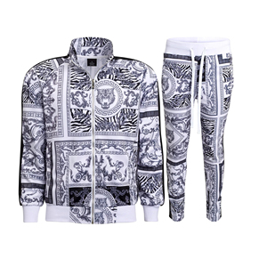 Vêtements d'entraînement pour sports d'équipe, 100% coton, séchage rapide, hiver, survêtement décontracté pour homme, personnalisable, sublimation, fermeture éclair intégrale, jogging - Product Image 1